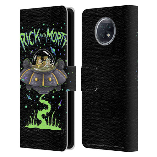 Rick And Morty Season 1 & 2 Graphics The Space Cruiser Leather Book Wallet Case Cover For Xiaomi Redmi Note 9T 5G