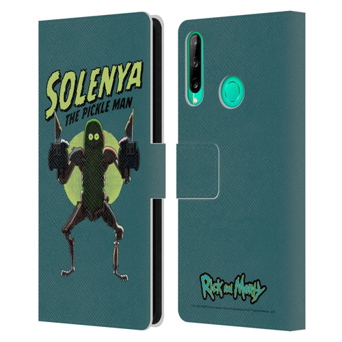 Rick And Morty Season 3 Character Art Pickle Rick Leather Book Wallet Case Cover For Huawei P40 lite E