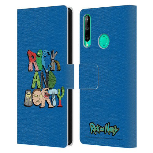 Rick And Morty Season 3 Character Art Typography Leather Book Wallet Case Cover For Huawei P40 lite E