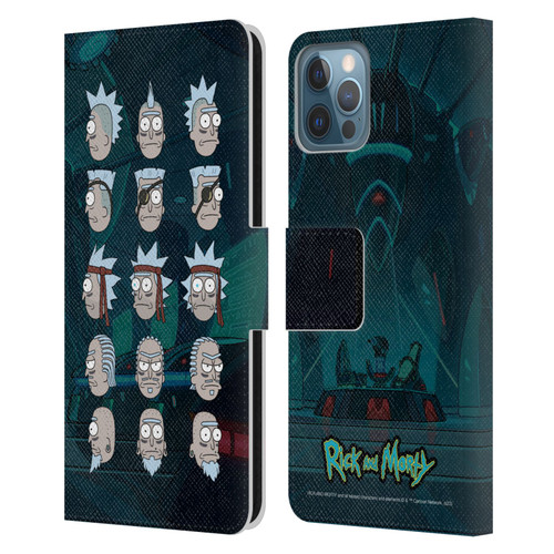 Rick And Morty Season 3 Character Art Seal Team Ricks Leather Book Wallet Case Cover For Apple iPhone 12 / iPhone 12 Pro