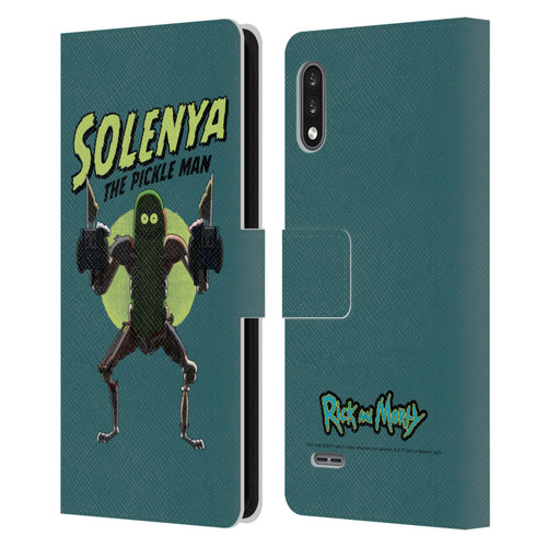 Rick And Morty Season 3 Character Art Pickle Rick Leather Book Wallet Case Cover For LG K22