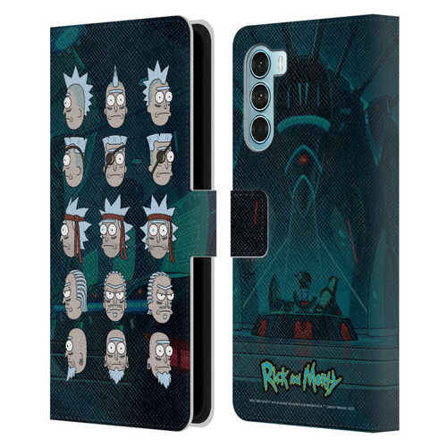 Rick And Morty Season 3 Character Art Seal Team Ricks Leather Book Wallet Case Cover For Motorola Edge S30 / Moto G200 5G