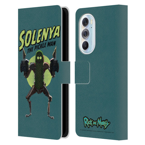 Rick And Morty Season 3 Character Art Pickle Rick Leather Book Wallet Case Cover For Motorola Edge X30