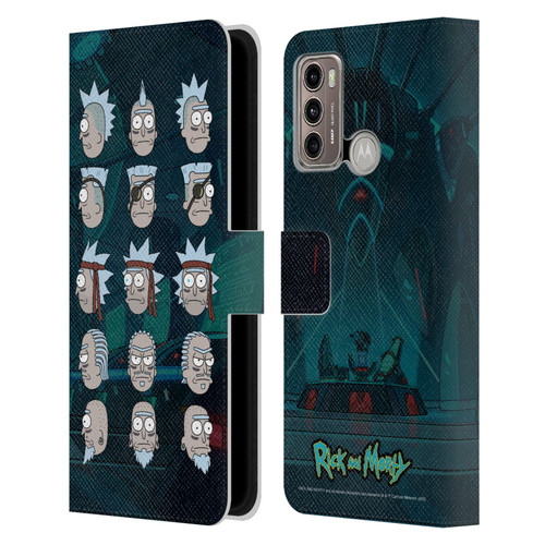 Rick And Morty Season 3 Character Art Seal Team Ricks Leather Book Wallet Case Cover For Motorola Moto G60 / Moto G40 Fusion