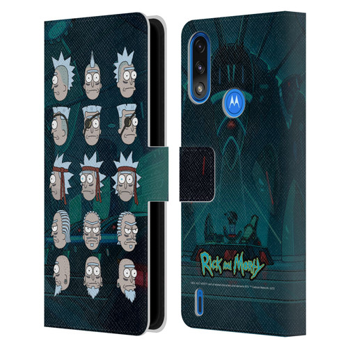 Rick And Morty Season 3 Character Art Seal Team Ricks Leather Book Wallet Case Cover For Motorola Moto E7 Power / Moto E7i Power