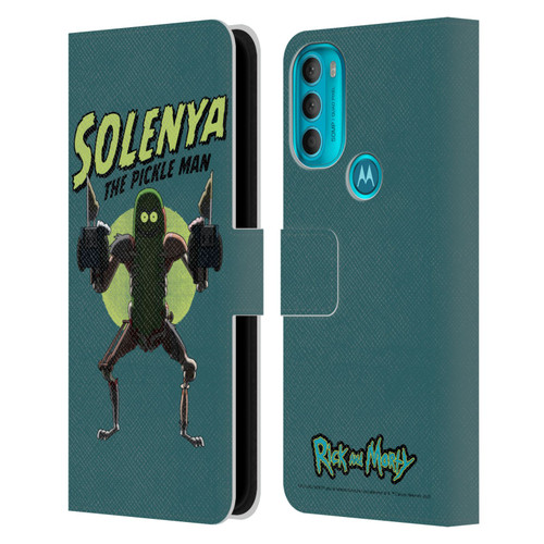 Rick And Morty Season 3 Character Art Pickle Rick Leather Book Wallet Case Cover For Motorola Moto G71 5G