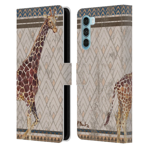 Paul Brent Animals Tribal Giraffe Leather Book Wallet Case Cover For Motorola Edge S30 / Moto G200 5G