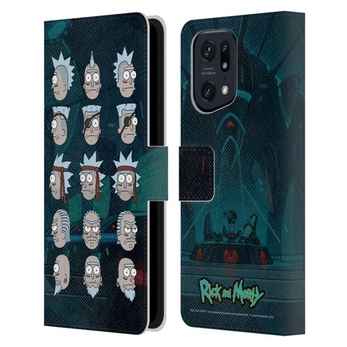 Rick And Morty Season 3 Character Art Seal Team Ricks Leather Book Wallet Case Cover For OPPO Find X5 Pro