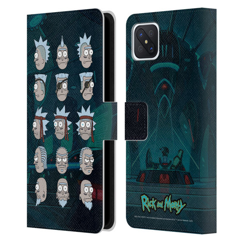 Rick And Morty Season 3 Character Art Seal Team Ricks Leather Book Wallet Case Cover For OPPO Reno4 Z 5G