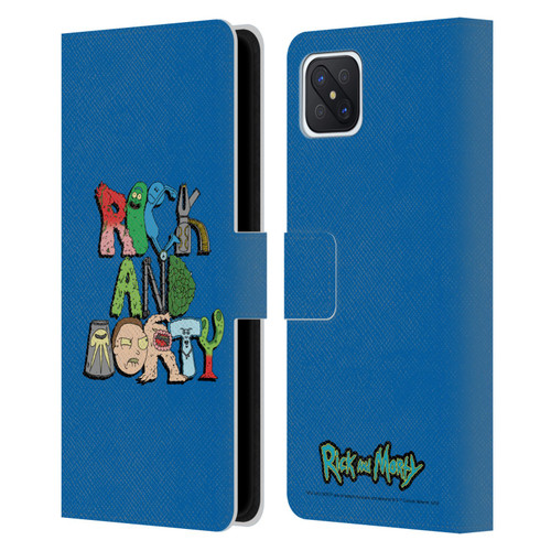 Rick And Morty Season 3 Character Art Typography Leather Book Wallet Case Cover For OPPO Reno4 Z 5G