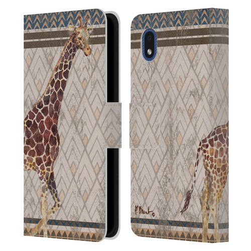 Paul Brent Animals Tribal Giraffe Leather Book Wallet Case Cover For Samsung Galaxy A01 Core (2020)