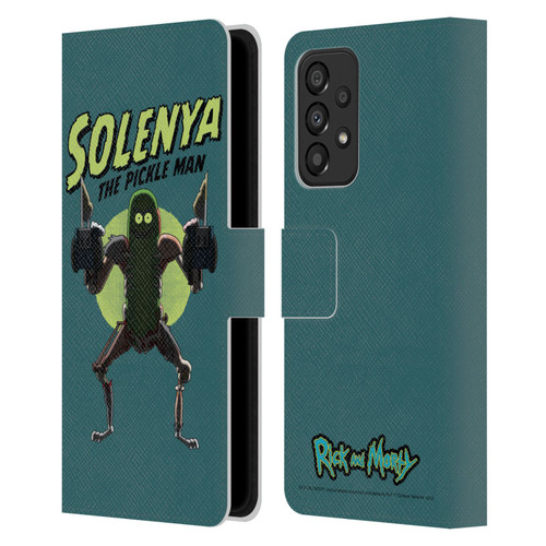 Rick And Morty Season 3 Character Art Pickle Rick Leather Book Wallet Case Cover For Samsung Galaxy A33 5G (2022)