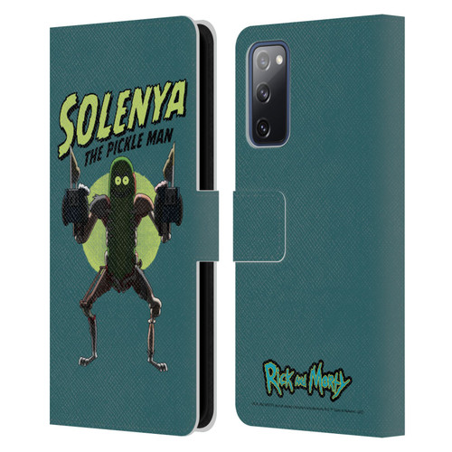 Rick And Morty Season 3 Character Art Pickle Rick Leather Book Wallet Case Cover For Samsung Galaxy S20 FE / 5G