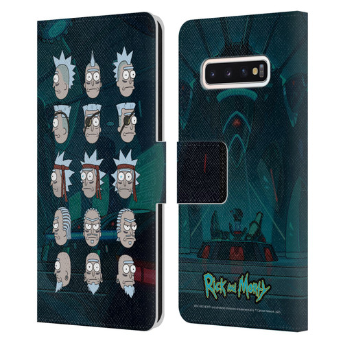 Rick And Morty Season 3 Character Art Seal Team Ricks Leather Book Wallet Case Cover For Samsung Galaxy S10