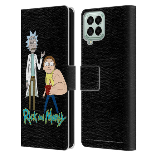 Rick And Morty Season 3 Character Art Rick and Morty Leather Book Wallet Case Cover For Samsung Galaxy M53 (2022)