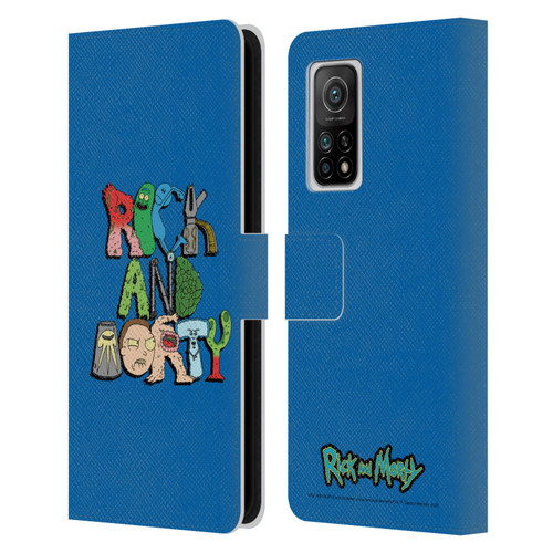 Rick And Morty Season 3 Character Art Typography Leather Book Wallet Case Cover For Xiaomi Mi 10T 5G