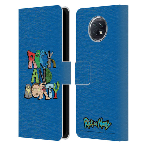 Rick And Morty Season 3 Character Art Typography Leather Book Wallet Case Cover For Xiaomi Redmi Note 9T 5G