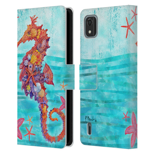 Paul Brent Coastal Seahorse Leather Book Wallet Case Cover For Nokia C2 2nd Edition