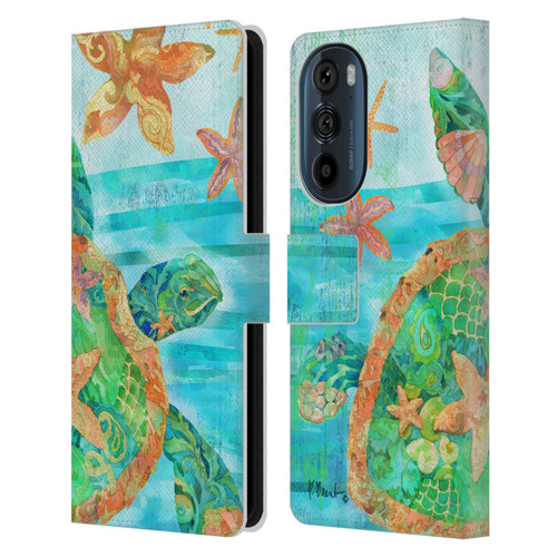 Paul Brent Coastal Nassau Turtle Leather Book Wallet Case Cover For Motorola Edge 30