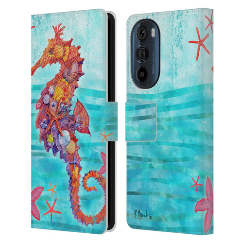 Paul Brent Coastal Seahorse Leather Book Wallet Case Cover For Motorola Edge 30