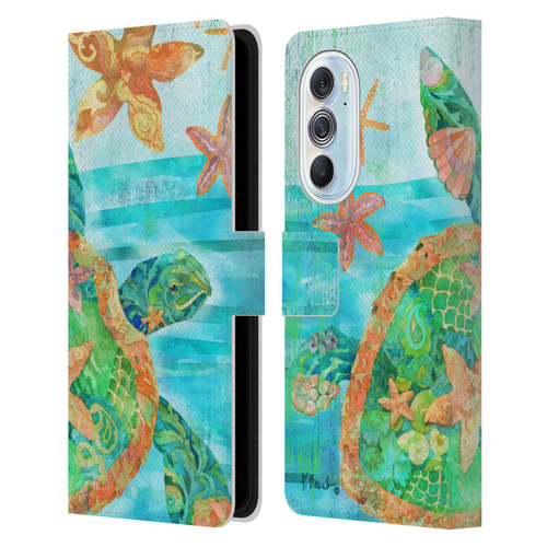 Paul Brent Coastal Nassau Turtle Leather Book Wallet Case Cover For Motorola Edge X30