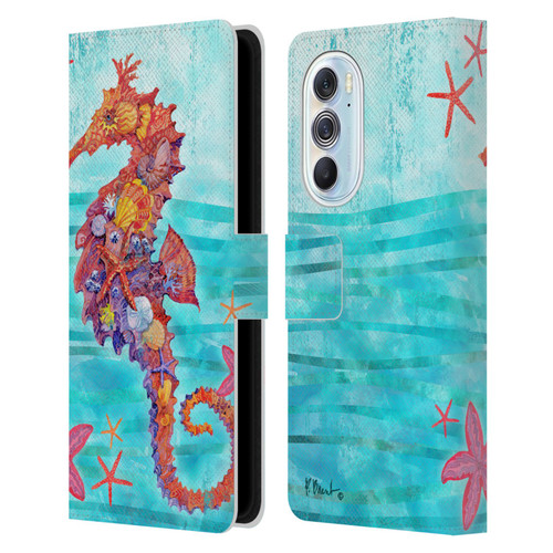 Paul Brent Coastal Seahorse Leather Book Wallet Case Cover For Motorola Edge X30