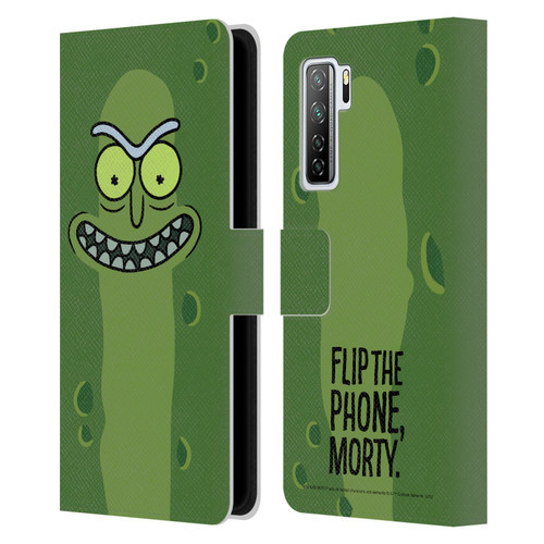 Rick And Morty Season 3 Graphics Pickle Rick Leather Book Wallet Case Cover For Huawei Nova 7 SE/P40 Lite 5G