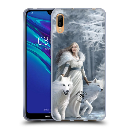 Anne Stokes Wolves Winter Guardians Soft Gel Case for Huawei Y6 Pro (2019)