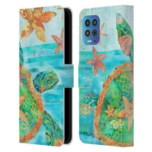 Paul Brent Coastal Nassau Turtle Leather Book Wallet Case Cover For Motorola Moto G100