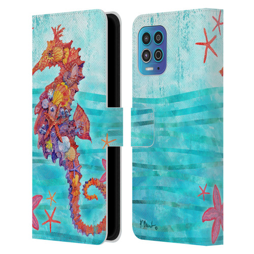 Paul Brent Coastal Seahorse Leather Book Wallet Case Cover For Motorola Moto G100