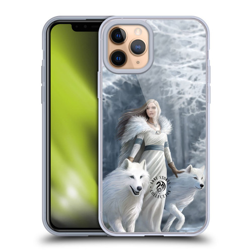 Anne Stokes Wolves Winter Guardians Soft Gel Case for Apple iPhone 11 Pro