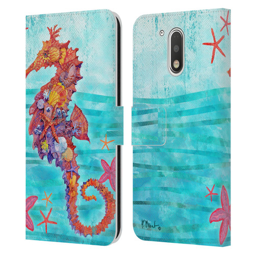 Paul Brent Coastal Seahorse Leather Book Wallet Case Cover For Motorola Moto G41