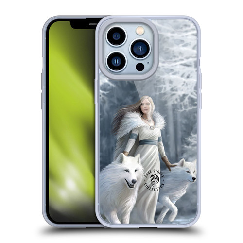 Anne Stokes Wolves Winter Guardians Soft Gel Case for Apple iPhone 13 Pro