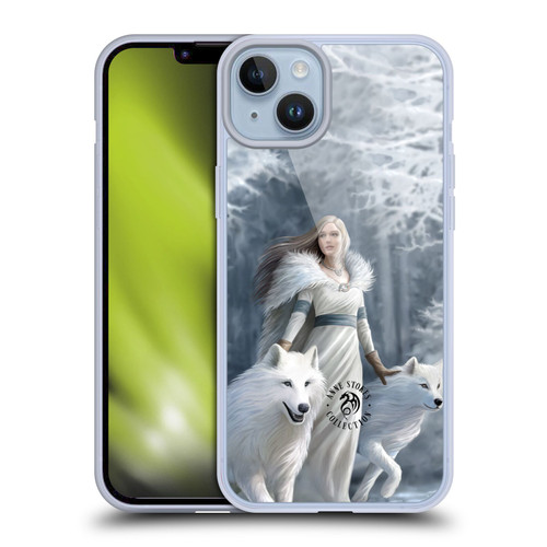 Anne Stokes Wolves Winter Guardians Soft Gel Case for Apple iPhone 14 Plus