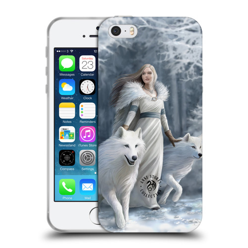 Anne Stokes Wolves Winter Guardians Soft Gel Case for Apple iPhone 5 / 5s / iPhone SE 2016