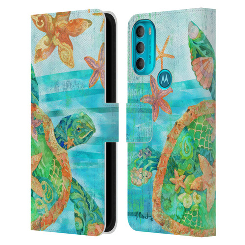 Paul Brent Coastal Nassau Turtle Leather Book Wallet Case Cover For Motorola Moto G71 5G