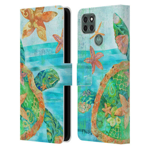 Paul Brent Coastal Nassau Turtle Leather Book Wallet Case Cover For Motorola Moto G9 Power