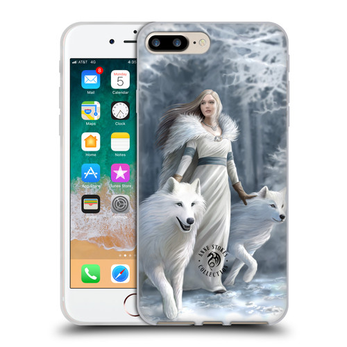 Anne Stokes Wolves Winter Guardians Soft Gel Case for Apple iPhone 7 Plus / iPhone 8 Plus
