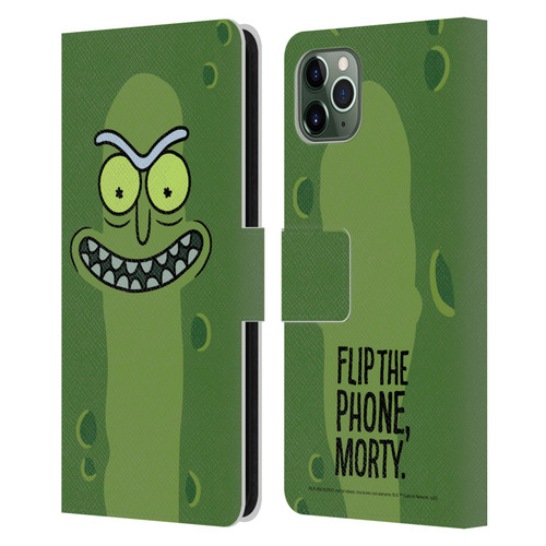 Rick And Morty Season 3 Graphics Pickle Rick Leather Book Wallet Case Cover For Apple iPhone 11 Pro Max