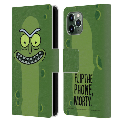 Rick And Morty Season 3 Graphics Pickle Rick Leather Book Wallet Case Cover For Apple iPhone 11 Pro