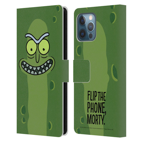 Rick And Morty Season 3 Graphics Pickle Rick Leather Book Wallet Case Cover For Apple iPhone 12 Pro Max