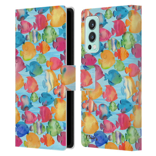 Paul Brent Coastal Tropical Fish School Leather Book Wallet Case Cover For OnePlus Nord 2 5G
