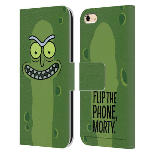 Rick And Morty Season 3 Graphics Pickle Rick Leather Book Wallet Case Cover For Apple iPhone 6 / iPhone 6s