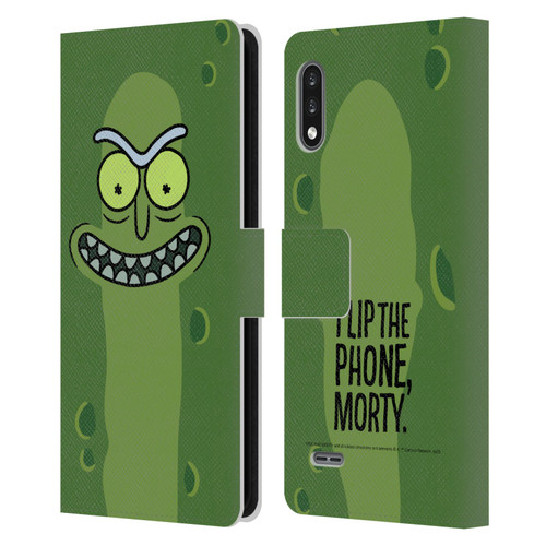 Rick And Morty Season 3 Graphics Pickle Rick Leather Book Wallet Case Cover For LG K22