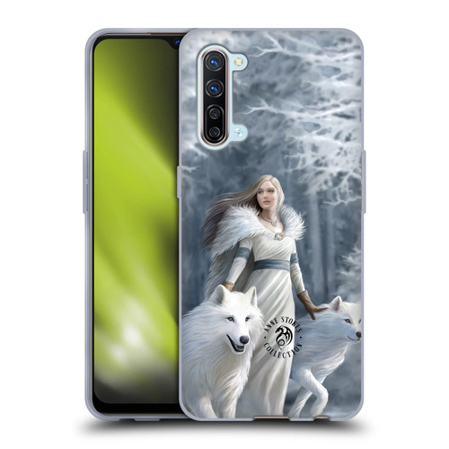 Anne Stokes Wolves Winter Guardians Soft Gel Case for OPPO Find X2 Lite 5G