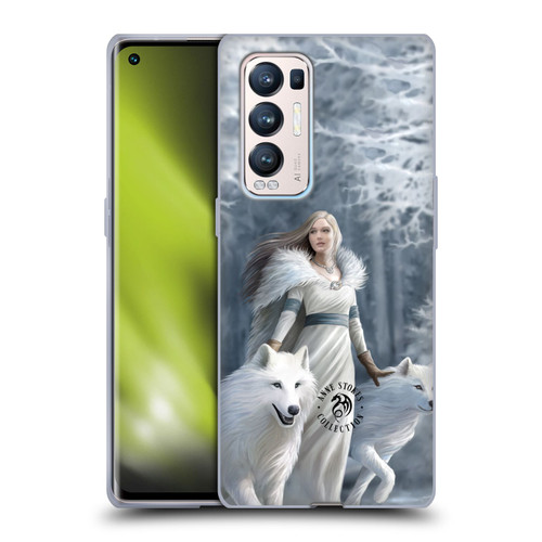 Anne Stokes Wolves Winter Guardians Soft Gel Case for OPPO Find X3 Neo / Reno5 Pro+ 5G
