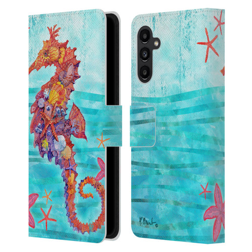 Paul Brent Coastal Seahorse Leather Book Wallet Case Cover For Samsung Galaxy A13 5G (2021)