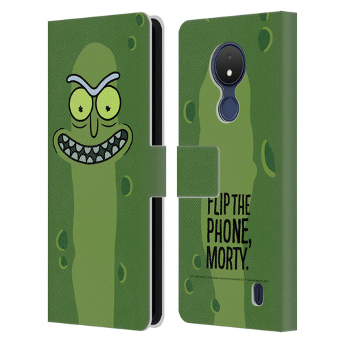 Rick And Morty Season 3 Graphics Pickle Rick Leather Book Wallet Case Cover For Nokia C21