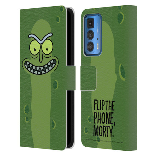 Rick And Morty Season 3 Graphics Pickle Rick Leather Book Wallet Case Cover For Motorola Edge 20 Pro