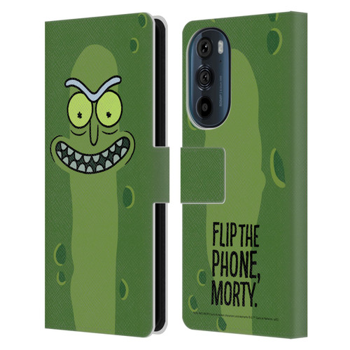 Rick And Morty Season 3 Graphics Pickle Rick Leather Book Wallet Case Cover For Motorola Edge 30